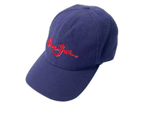 Load image into Gallery viewer, Sean John ショーンジョン スナップバックキャップ ワンサイズ ロゴ刺繍 レッド ネイビー ウール アクリル 美品 中古 66859