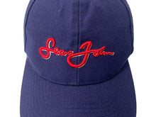 Load image into Gallery viewer, Sean John ショーンジョン スナップバックキャップ ワンサイズ ロゴ刺繍 レッド ネイビー ウール アクリル 美品 中古 66859