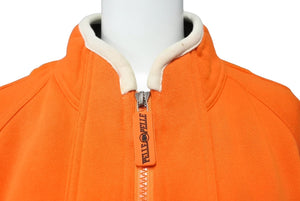 pellepelle ペレペレ スウェット サイズM ハーフジップ コットン ポリエステル オレンジ 刺繍 MARC BUCHANAN 美品 中古 66864