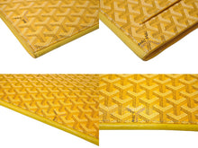 Load image into Gallery viewer, GOYARD Sorbonne clutch bag/second bag/pouch in yellow PVC and leather with a herringbone pattern. Excellent condition. Pre-owned. Item number 66867 