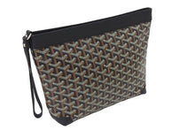 Load image into Gallery viewer, 新品同様 GOYARD ゴヤール コンティポーチ CONTIPPMLTY01CL01P クラッチバッグ ブラック PVC レザー シルバー金具 中古 66868