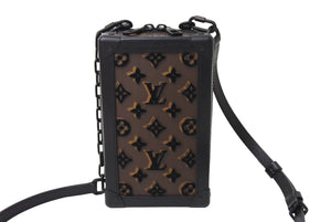 極美品 LOUIS VUITTON ルイヴィトン ショルダーバッグ タフタージュ ヴァーティカル ソフトトランク ブラウン M45044 中古 66869