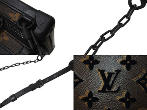 極美品 LOUIS VUITTON ルイヴィトン ショルダーバッグ タフタージュ ヴァーティカル ソフトトランク ブラウン M45044 中古 66869