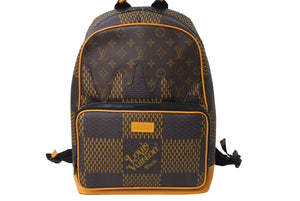 極美品 LOUIS VUITTON ルイヴィトン NIGO バックパック N40380 モノグラム ダミエ ジャイアント LVスクエアード 中古 66872