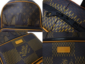 極美品 LOUIS VUITTON ルイヴィトン NIGO バックパック N40380 モノグラム ダミエ ジャイアント LVスクエアード 中古 66872