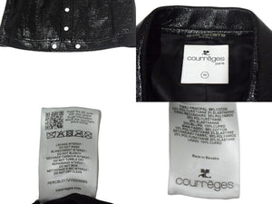Courreges クレージュ シャイニービニール ジャケット ブラック サイズ 50 ITI6NR9CSRQI 美品 中古 66884