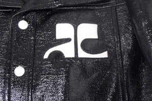 Courreges クレージュ シャイニービニール ジャケット ブラック サイズ 50 ITI6NR9CSRQI 美品 中古 66884