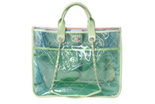 Load image into Gallery viewer, CHANEL シャネル ハンドバック ビニール ココマーク マルチカラー シルバー金具 25番台 美品 中古 66885