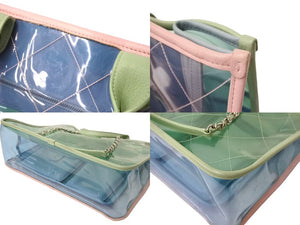 CHANEL シャネル ハンドバック ビニール ココマーク マルチカラー シルバー金具 25番台 美品 中古 66885