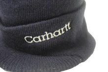 Load image into Gallery viewer, Carhartt カーハート ビンテージ 90s USA製 ツバ付 ニットキャップ ネイビー アクリル 美品 中古 66887