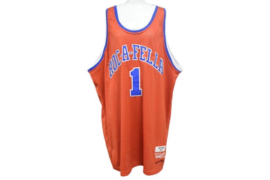 Mitchell&Ness ROCAFELLA JAY-Z ジャージ タンクトップ ノースリーブ ユニフォーム 2003枚限定 サイズ 56 オレンジ 美品 中古 66889