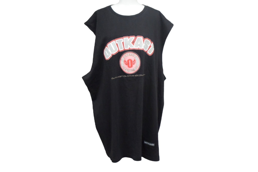 OUTKAST CLOTHING CO. アウトキャスト クロージング タンクトップ ノースリーブ サイズXXXL ブラック プリント コットン 美品 中古 66895