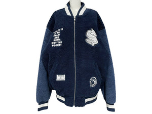 BILLIONAIRE BOYS CLUB ビリオネアボーイズクラブ ボアジャケット BBCJP223X003 サイズL ポリエステル ブルー 刺繍 美品 中古 66899