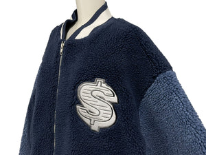 BILLIONAIRE BOYS CLUB ビリオネアボーイズクラブ ボアジャケット BBCJP223X003 サイズL ポリエステル ブルー 刺繍 美品 中古 66899