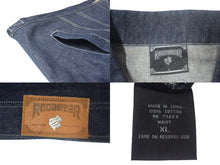 Load image into Gallery viewer, 極美品 ROCAWEAR ロカウェア デニムジャケット サイズXL ブランドロゴ 刺繍 インディゴブルー コットン ヴィンテージ 90s 中古 66900