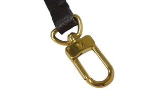 極美品 LOUIS VUITTON ルイヴィトン ショルダーストラップ ポシェットアクセソワール用 ダークブラウン ゴールド金具 中古 66927