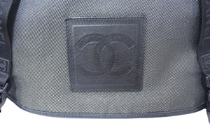 極美品 CHANEL シャネル ヴィンテージ スポーツライン ショルダーバッグ 10番台 ラメ ジャガード グレー ブラック 中古 66934