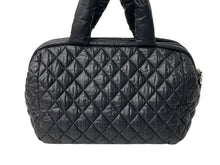 Load image into Gallery viewer, CHANEL シャネル ハンドバッグ コココクーン ココマーク 16番台 ブラック ナイロン シルバー金具 美品 中古 66935