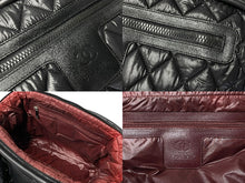 Load image into Gallery viewer, CHANEL シャネル ハンドバッグ コココクーン ココマーク 16番台 ブラック ナイロン シルバー金具 美品 中古 66935