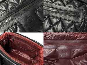 CHANEL シャネル ハンドバッグ コココクーン ココマーク 16番台 ブラック ナイロン シルバー金具 美品 中古 66935