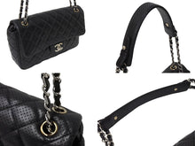 Load image into Gallery viewer, CHANEL シャネル マトラッセ ショルダーバッグ パンチング ココマーク 19番台 レザー ブラック シルバー金具 美品 中古 66939