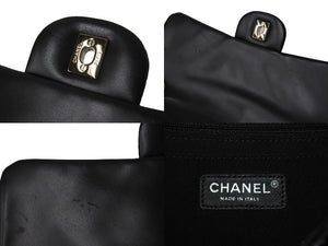 CHANEL シャネル マトラッセ ショルダーバッグ パンチング ココマーク 19番台 レザー ブラック シルバー金具 美品 中古 66939