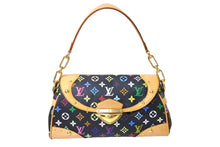 Load image into Gallery viewer, LOUIS VUITTON ルイヴィトン モノグラムマルチカラー ビバリーMM ショルダーバッグ M40204 ブラック ゴールド金具 美品 中古 66940