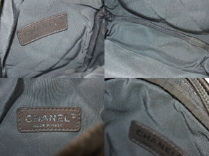 CHANEL シャネル デカココマーク マトラッセ メタリックチェーン ショルダーバッグ 27番台 カーフスキン シルバー 美品 中古 66943