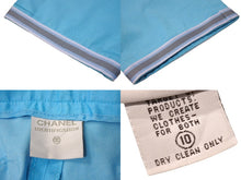 Load image into Gallery viewer, 極美品 CHANEL シャネル パンツ サイズ10 ココマーク ブランドロゴ ロゴボタン IDENTIFICATION ブルー 刺繍 中古 66944