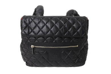 CHANEL シャネル コココクーン リュック キルティング 13番台 イタリア製 レザー ブラック シルバー金具 美品 中古 66946