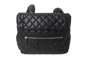 CHANEL シャネル コココクーン リュック キルティング 13番台 イタリア製 レザー ブラック シルバー金具 美品 中古 66946