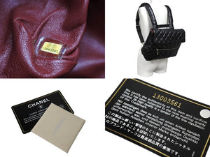 CHANEL シャネル コココクーン リュック キルティング 13番台 イタリア製 レザー ブラック シルバー金具 美品 中古 66946