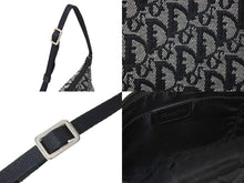 Load image into Gallery viewer, 極美品 ChristianDior クリスチャンディオール サドルポーチ ワンショルダーバッグ トロッター柄 C2RU1004 ネイビー ガリアーノ期 中古 66950