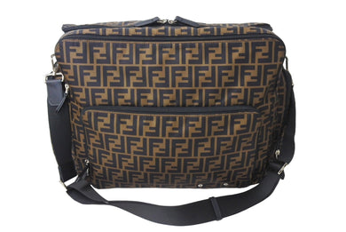 極美品 FENDI フェンディ ショルダーバッグ チェンジングバッグ チェンジバッグ 7VB013AFV5 ズッカ柄 ブラウン シルバー金具 中古 66951 