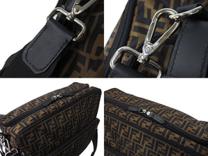 極美品 FENDI フェンディ ショルダーバッグ チェンジングバッグ チェンジバッグ 7VB013AFV5 ズッカ柄 ブラウン シルバー金具 中古 66951 
