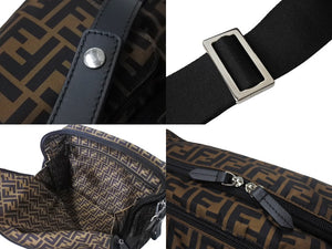 極美品 FENDI フェンディ ショルダーバッグ チェンジングバッグ チェンジバッグ 7VB013AFV5 ズッカ柄 ブラウン シルバー金具 中古 66951 