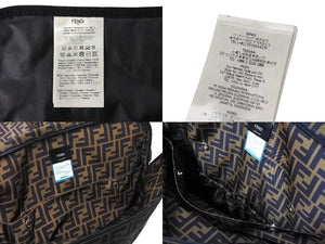 極美品 FENDI フェンディ ショルダーバッグ チェンジングバッグ チェンジバッグ 7VB013AFV5 ズッカ柄 ブラウン シルバー金具 中古 66951 