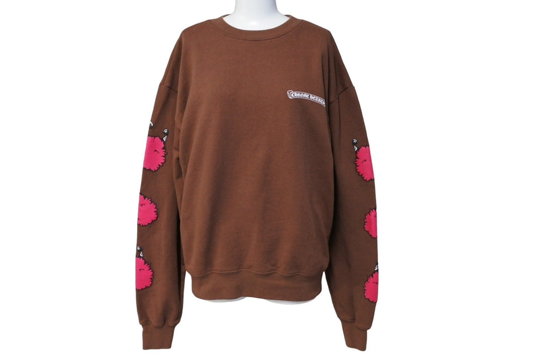 CHROME HEARTS クロムハーツ スウェット サイズS MATTY BOY マティボーイ STRUCTURE プリント コットン ブラウン 美品 中古 66954