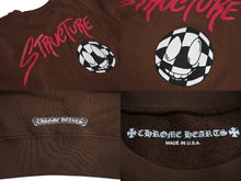Load image into Gallery viewer, CHROME HEARTS クロムハーツ スウェット サイズS MATTY BOY マティボーイ STRUCTURE プリント コットン ブラウン 美品 中古 66954