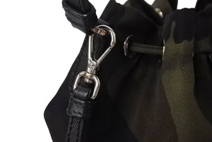 極美品 PRADA プラダ ハンドバッグ 1N1864 迷彩 カモフラ 巾着 ミニバッグ ナイロン 中古 66955 
