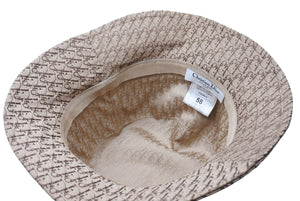 ChristianDior クリスチャンディオール バケットハット トロッター柄 ラスタ TTK04010 ベージュ レッド イエロー グリーン サイズ58 66956
