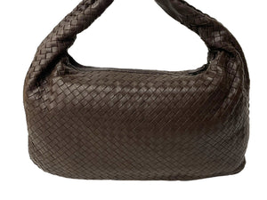 極美品 BOTTEGAVENETA ボッテガヴェネタ ワンショルダーバッグ イントレチャート 115654-V0013 2040 レザー ダークブラウン 中古 66957