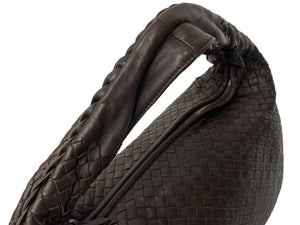 極美品 BOTTEGAVENETA ボッテガヴェネタ ワンショルダーバッグ イントレチャート 115654-V0013 2040 レザー ダークブラウン 中古 66957