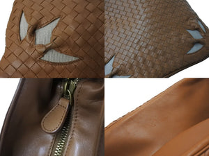 極美品 BOTTEGAVENETA ボッテガ ヴェネタ ショルダーバッグ 肩掛け イントレチャート 170022 VACG2 2064 ブラウン 中古 66958