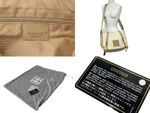 極美品 CHANEL シャネル ヴィンテージ スポーツライン ショルダーバッグ 10番台 ラメ ジャガード ブラウン 中古 66960