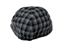 Load image into Gallery viewer, CHANEL シャネル キャップ 帽子 ココマーク チェック柄 カシミヤ グレー ブラック イタリア製 サイズM 美品 中古 66963