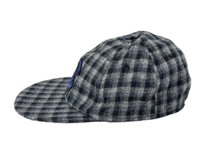 CHANEL シャネル キャップ 帽子 ココマーク チェック柄 カシミヤ グレー ブラック イタリア製 サイズM 美品 中古 66963