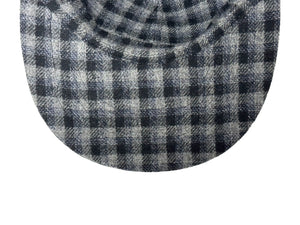 CHANEL シャネル キャップ 帽子 ココマーク チェック柄 カシミヤ グレー ブラック イタリア製 サイズM 美品 中古 66963