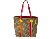 Load image into Gallery viewer, Christian Dior クリスチャンディオール トロッター ラスタ トートバッグ ブラウン PVC シルバー金具 美品 中古 66966