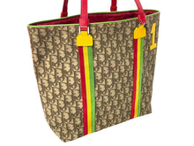 Load image into Gallery viewer, Christian Dior クリスチャンディオール トロッター ラスタ トートバッグ ブラウン PVC シルバー金具 美品 中古 66966